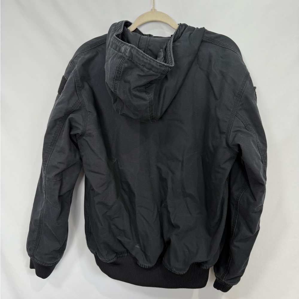 Vintage Carhartt Jacket Men’s  Large Black Bomber Rugged Hunting Fishing - Picture 6 of 16